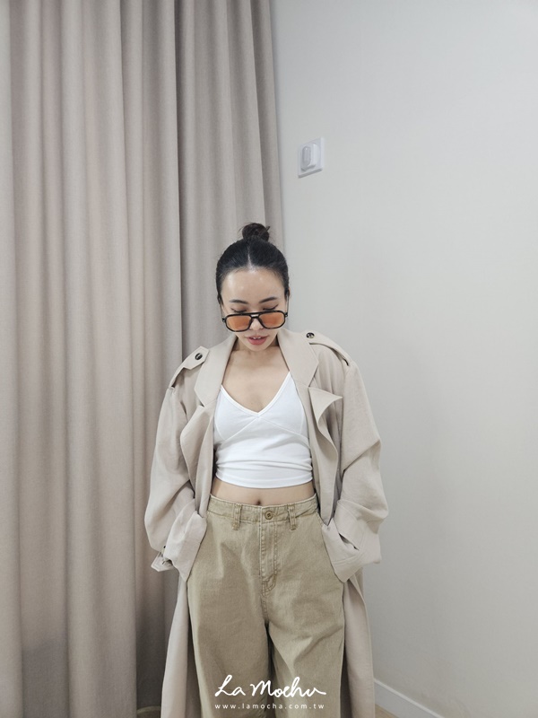 歐美風薄款麻料風衣外套